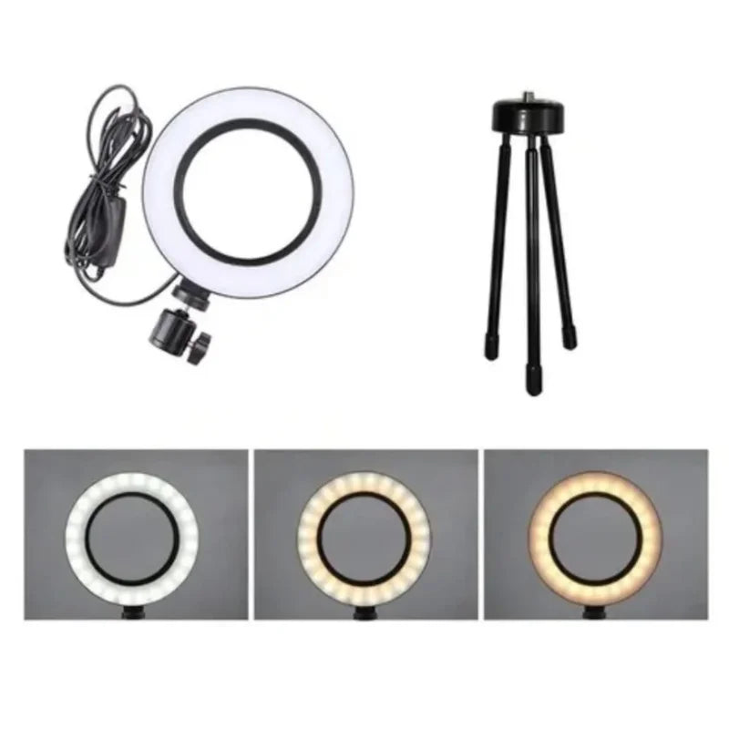 Ring Light 16cm: Iluminação Perfeita com Controle Total